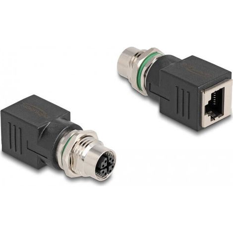 Delock m12 adaptador x-kodiert 8 pin hembra a rj45 (1/2)