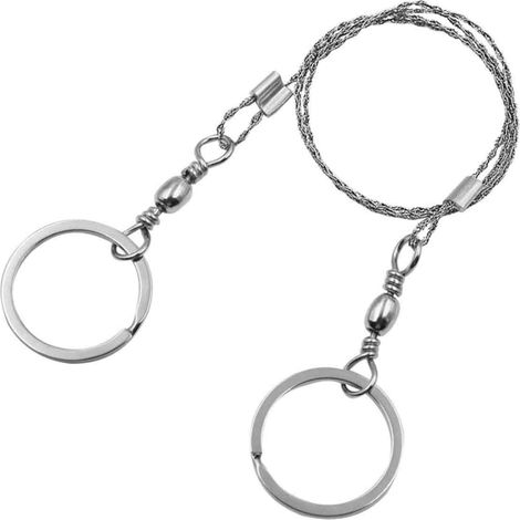1 Scie à fil, Acier inoxydable, Ouverture manuelle, Compact, Pour camping et survie (1/5)