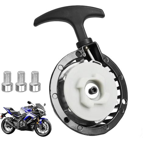 49cc 47cc Easy Start Starter in Aluminium Alloy for 40/44-6 2-Stroke Mini Moto Chopper Pocket Bike Quad ATV with Black Screw Easy Pull (1/5)