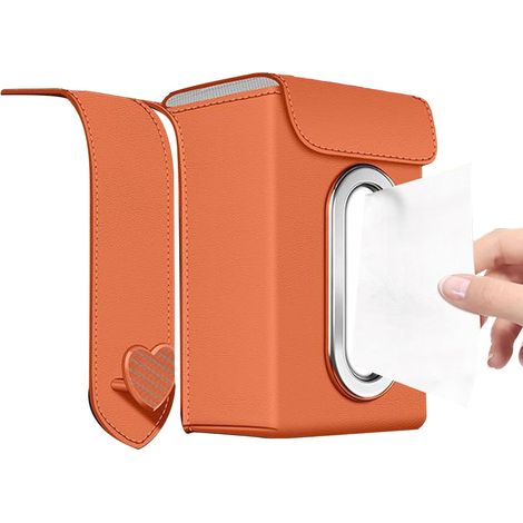 Porte-mouchoirs pour voiture - Distributeur de papier visage avec 2 crochets - Distributeur de mouchoirs pour voiture - pour appuie-tête arrière, SUV, camion, voyage, accessoire intérieur automobile (1/5)