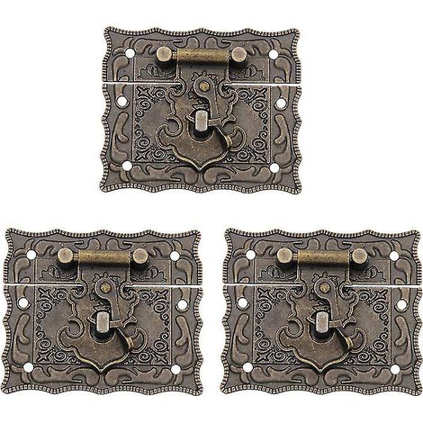 Lot de 3 verrous de sécurité pour armoire et boîte