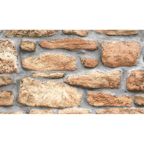 Brick Effect Slate Stone Sticky Back Plastic Fablon Vinyl Durable Self Adhesive Grey/Brown