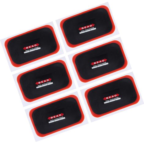 Kit de 10 rustines universelles pour pneus de vélo, outils de réparation de crevaison en caoutchouc rectangulaire 70 x 120 mm (1/5)