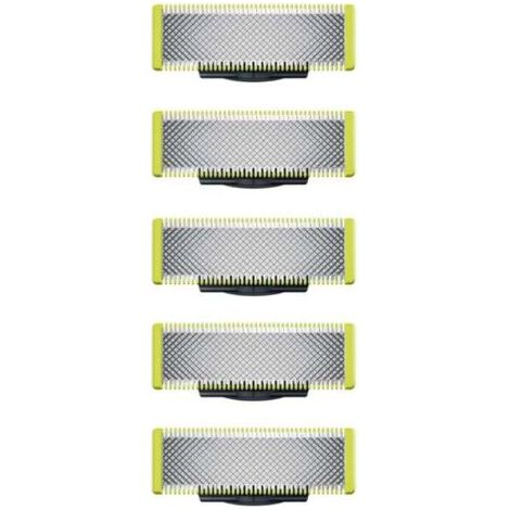 Applicable à OneBlade - Lames de rechange, pour rasoir/tondeuse électrique OneBlade, acier inoxydable robuste, taille, stylisation et rasage, lot de 5