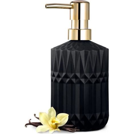 Distributeur De Savon - Céramique Noir - Pour Salle De Bain Et Maison - 1 Pièce (1/5)
