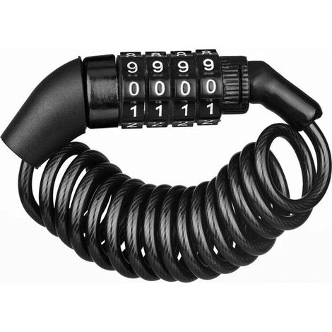 Câble Antivol max.150 cm Antivol Casque Antivol Cadenas à Combinaison avec Code à 4 Chiffres Antivol Vélo Ski Snowboard Ternel (1/5)