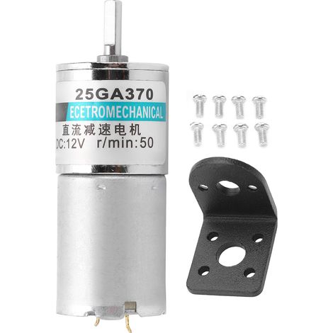 Moteur DC à engrenages micro basse vitesse CW CCW aimant permanent support contrôle sport 12V XD25GA370 (50 tr/min) (1/5)