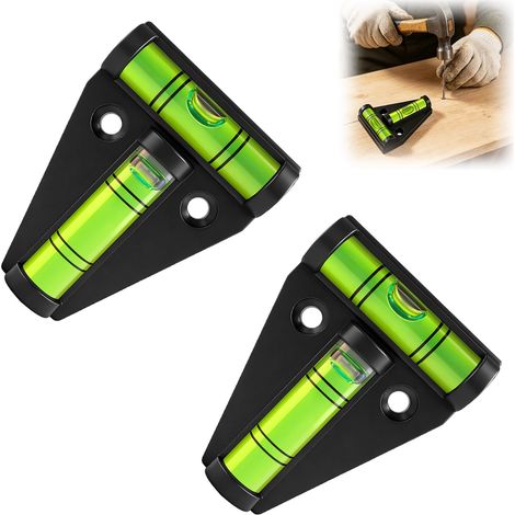 2PCS Mini Niveau À Bulle, Petit Niveau à Bulle Magnétique, Léger, Convient pour les Camping-Cars, les Meubles, les Caravanes, les Cadres Photo, les Trépieds (1/5)