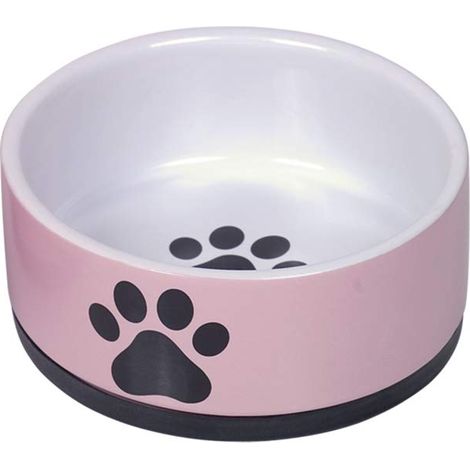 Gamelle en céramique Paw, Rose, Ø 14 x 6,5 cm, 0,4 l, 1 pièce (1/2)
