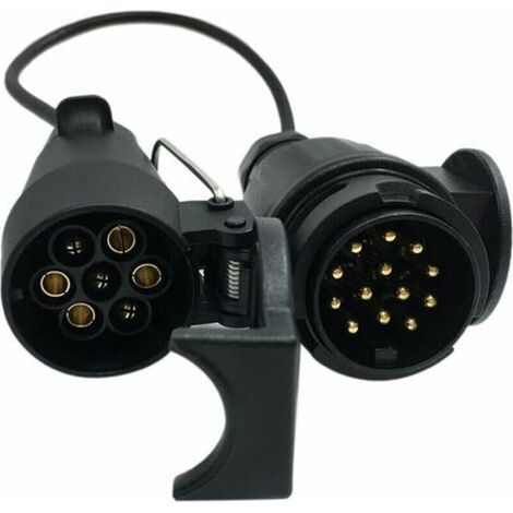 12 V de 7 à 13 Pin Trailer avec adaptateur pour câble connecteur de câble. Prise et prise pour crochet de remorquage (1/5)