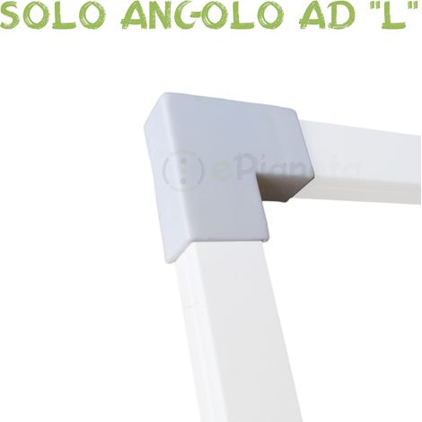 2 mt Canalina per cavi elettrica 40x25 mm e accessori in plastica passacavi bianco coprifili a parete con copertura ANGOLO ad L