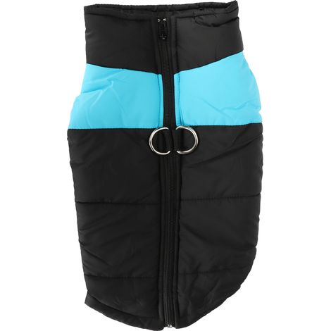 Veste D'hiver Pour Chien - En Oxford Et Coton Épais - Protection Contre Le Froid Et Les Débris - Pour Races Moyennes Et Grandes - Bleu 3xl (1/5)