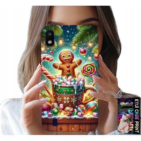 Custodia per Samsung A10 - motivi natalizi di pan di zenzero + vetro (1/5)