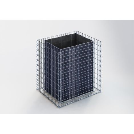 Gabiondeco - Jardinière en Gabion. 100 cm x 100 cm x 80 cm (L x H x P). taille des mailles 5 x 10 cm. Épaisseur des parois 10 cm - Made in Ger... (1/5)