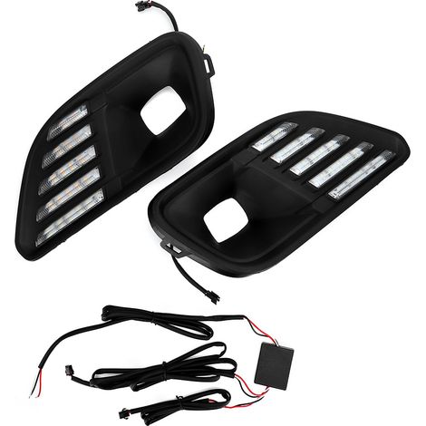 Juego de 2 luces diurnas LED tricolor de 12 V compatibles con Jeep Cherokee 2019-2020. (1/2)