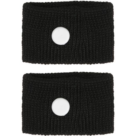 1 Paire Bracelets Anti-Nausée Mal des Transports Voyage Avion Bus (Noir) (1/5)