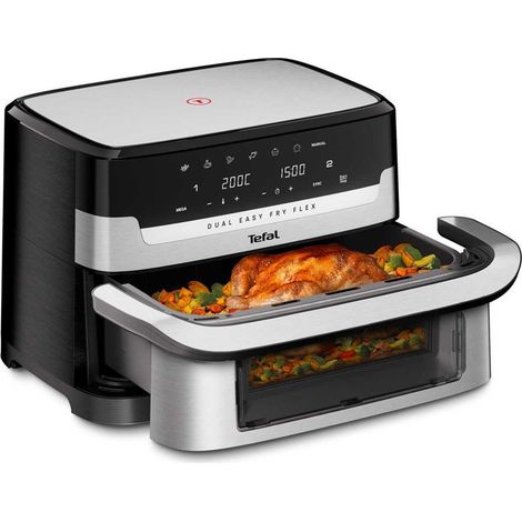 Friteuse sans huile Tefal dual easy fry flex 2700W 9L