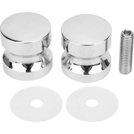 Poignée Pour Porte En Verre - Aluminium + Finition Miroir - Trou Unique 8 mm - Pour Salle De Bain Et Cabine De Douche - 1 Pièce (1/5)