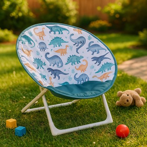 Sedia pieghevole per bambini moon chair - seduta imbottita e idrorepellente