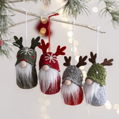 Décorations de Noël, pendentifs pour sapin de Noël, ornements de bonhomme de neige, ambiance de Noël, mise en page de la scène (1/4)