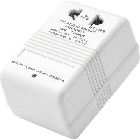 Zweikanaliger TO- oder TO-70W-Spannungswandler, ideal für Reisen, zur Umwandlung von 110/120 V in 220/240 V (Schwarz (220 V 110 V)) (1/5)