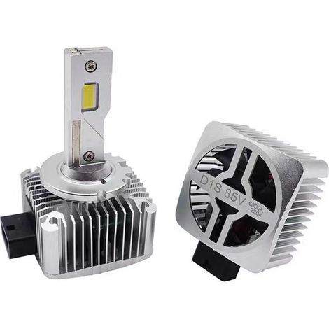 D1S LED bulbs, high brightness D1S D1R D1C plug-and-play fog light bulbs, ultra-bright 30,000 lumens, 6500K cool white light, dual-sided illumination, aviation-grade.Exceptional Quality (1/5)