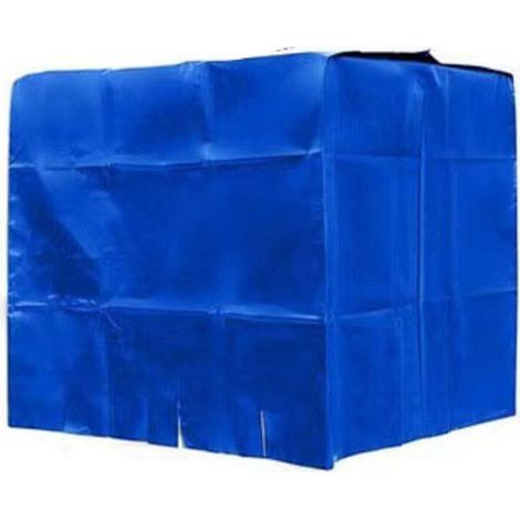 LAN Couvercle de réservoir d'eau, couvercle de réservoir d'eau IBC pour réservoir de 1000L, couvercle de protection pour réservoir d'eau, anti-poussière, anti-UV et anti-pluie, 120x100x116cm (Bleu) (1/4)