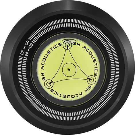 Disque stabilisateur 33 tours avec niveau à bulle pour platine vinyle - Noir (1/5)
