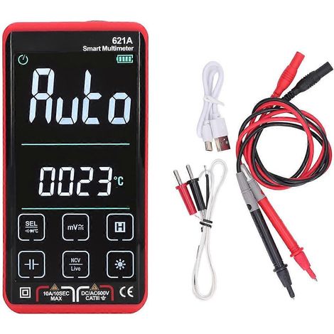 Digitales Multimeter-Set mit intelligentem Touchscreen, wiederaufladbar, großem Display, hoher Genauigkeit und automatischer Auslösefunktion