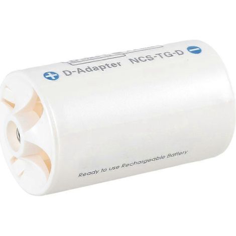Manchon porte-piles cylindrique pour réchaud à gaz ou lampe torche, compatible avec les piles LR6 AA à D. (1/4)