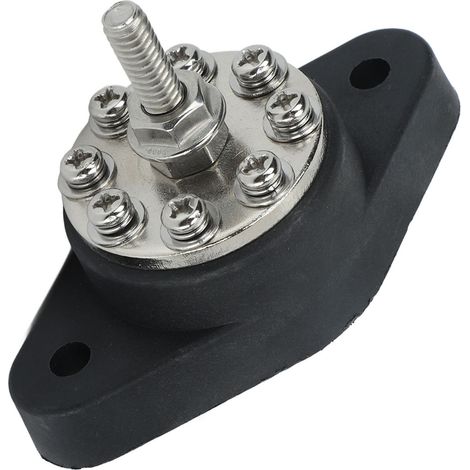 Bloc de distribution électrique 1/4 po M6 8 bornes 12 V 48 V, borne de distribution universelle pour voiture, camping-car et camion (1/5)
