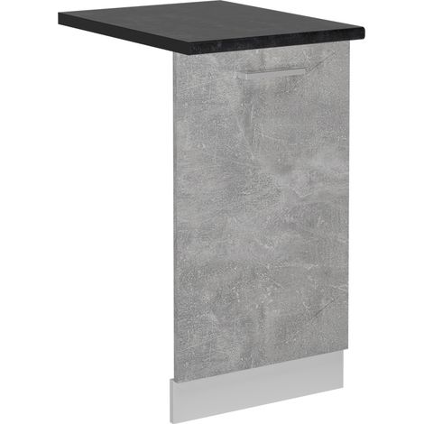 Panneau de lave-vaisselle R-Line, Béton, 45cm , PT Anthracite, Vicco