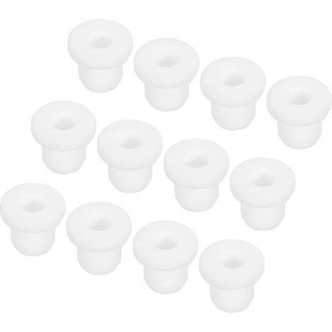 Lot de 15 passe-câbles en caoutchouc diamètre intérieur 8 mm  en forme de T, hauteur 5 mm, joint blanc 10 mm, flexibles pour gaines de câbles. (1/5)