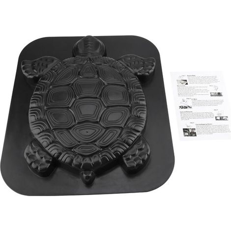 Schildkrötenförmige Kunststoff-Pflasterform, mittlere Größe, Betonpflasterform, Gartenplattenform, Gartenwegform, Gehwegform, 17,52 x 15,16 x 1,50 Zoll, Zierstein (1/5)