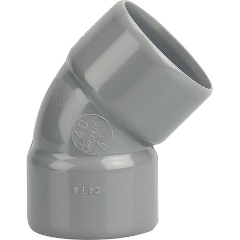 Coude PVC double Femelle 45° D40 - WAVIN - 3026067 (1/4)