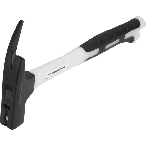 Marteau de charpentier pour toiture, acier forgé, fibre de verre, aimanté, 600 g, Vorstahl (1/4)