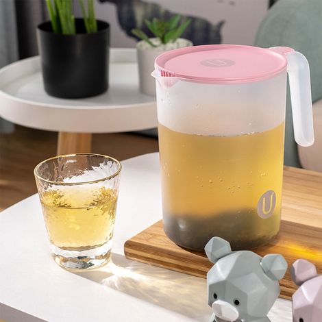 Carafe - 2,5 L - Eau Froide - Bec Verseur Anti-Éclaboussures - Couvercle Intelligent - 1 Pièce (1/3)