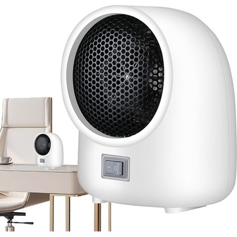 CCYKXAPetit Radiateur Pour Bureau, Petit Radiateur Électrique À Chauffage Rapide Pour Bureau, Portable Room Heater With Temperature Control Function (1/5)