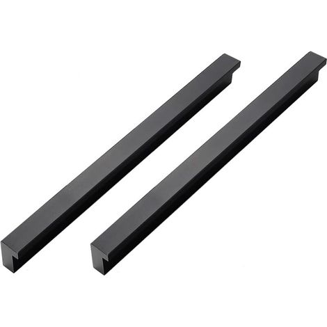 Schwarzes 2er-Pack Schrankgriffe aus Aluminiumlegierung, lange Möbelgriffe (1/4)