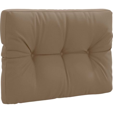 Coussin de dossier pour palette extérieur et intérieur polyester taupe 70 x 60 x 12 cm (1/5)