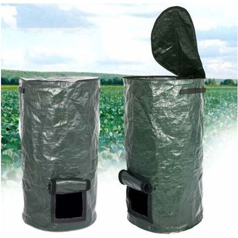 YUIT-2 Pièces Sacs de Compost - Bacs de Compost de PE de Fermentation Organique Écologique, Sacs pour Déchets de Cuisine de Jardin, (2 Pièces, 35x60cm) (1/4)