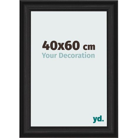 yd. - Cadre photo 40x60 - Noir Grain de Bois - MDF - Lazio