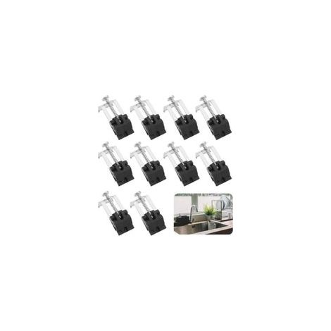 Lot de 10 Pinces d'Évier en Acier Inoxydable,Clips de Fixation Sous évier de Cuisine,Éviers Encastrables Arc Réglable Convient pour Cuisine,Buanderies, Éviers de Cuisine, Salles de Douche (1/5)