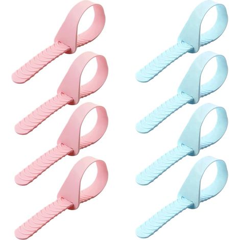 Lève-couvercle de toilette 8 pièces, élévateur anti-sale, élévateur de siège de toilette extensible, poignée souple en silicone (1/5)