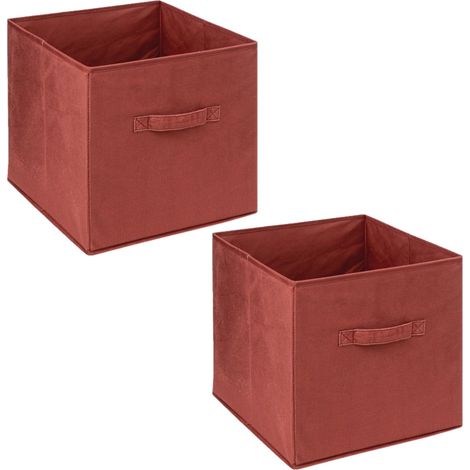 Lot de 2 boites de rangement carrées en tissu MIX'N MODUL (1/5)