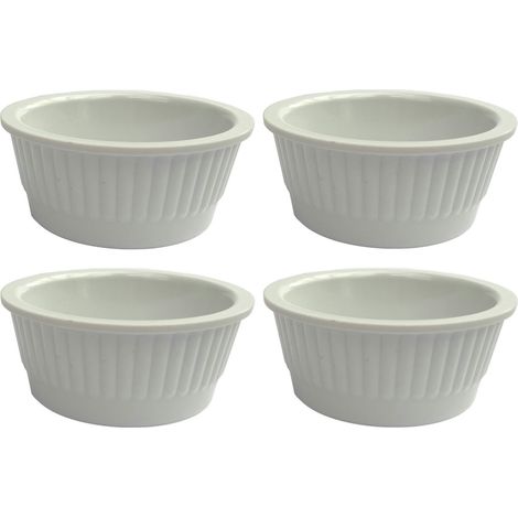 4x Set de bols à sauce Bols à snacks Blancs Bol à trempette Rond Bol en mélamine 750 (1/5)