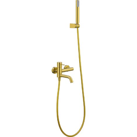 Kit baño/ducha monomando Genova oro cepillado [ IMEX® ]