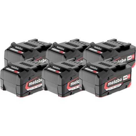 Paquete de 6 baterias Li-Ion 18V 4Ah METABO - 625151000 (1/2)