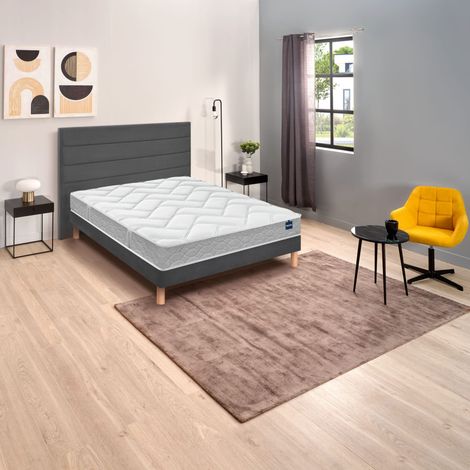 Ensemble sommier et matelas 140x190 cm mousse ferme Bultex Back to Basics (1/5)