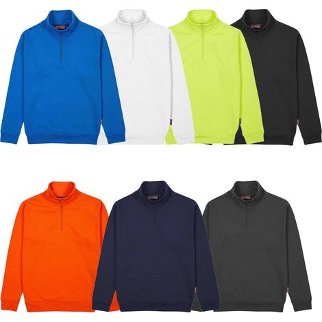 U-Power Tautra Arbeits-Sweatshirt mit halbem Reißverschluss - L - Hellblau (1/5)